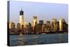 Landscapes - Sunset - Skylines - Mannattan - New York City - United States-Philippe Hugonnard-Stretched Canvas