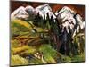 Landschaft Auf Der Staffelalp, 1918-Ernst Ludwig Kirchner-Mounted Giclee Print