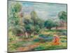 Landschaft bei Cagnes. 1907-1908-Pierre-Auguste Renoir-Mounted Giclee Print