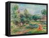 Landschaft bei Cagnes. 1907-1908-Pierre-Auguste Renoir-Framed Stretched Canvas
