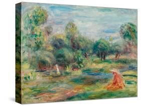 Landschaft bei Cagnes. 1907-1908-Pierre-Auguste Renoir-Stretched Canvas