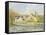 Landschaft bei Pontoise-Camille Pissarro-Framed Stretched Canvas