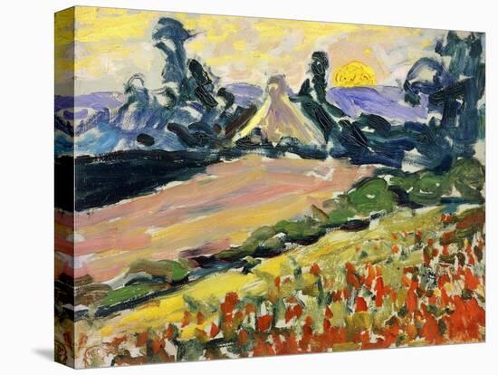 Landschaft bei Sonnenuntergang (Paysage au Coucher du Soleil)-Henri Edmond Cross-Stretched Canvas