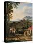 Landschaft mit dem hl.Martin. 1815-Joseph Anton Koch-Stretched Canvas