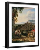 Landschaft mit dem hl.Martin. 1815-Joseph Anton Koch-Framed Giclee Print