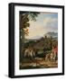 Landschaft mit dem hl.Martin. 1815-Joseph Anton Koch-Framed Giclee Print