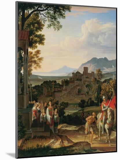 Landschaft mit dem hl.Martin. 1815-Joseph Anton Koch-Mounted Giclee Print