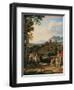 Landschaft mit dem hl.Martin. 1815-Joseph Anton Koch-Framed Giclee Print