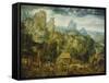 Landschaft mit Eisenwerk-null-Framed Stretched Canvas