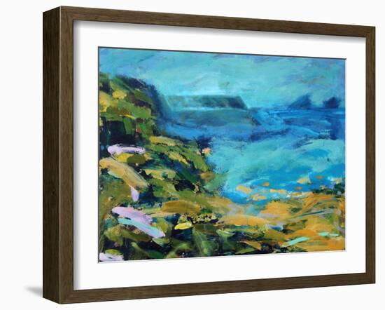 Landsend, 2021 (acrylic on board)-Paul Powis-Framed Giclee Print