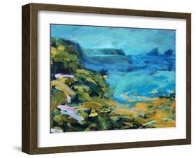 Landsend, 2021 (acrylic on board)-Paul Powis-Framed Giclee Print