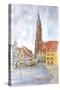 Landshut Old Town with St Martin-Markus Bleichner-Stretched Canvas