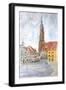 Landshut Old Town with St Martin-Markus Bleichner-Framed Art Print