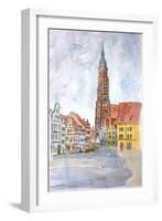 Landshut Old Town with St Martin-Markus Bleichner-Framed Art Print