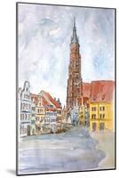 Landshut Old Town with St Martin-Markus Bleichner-Mounted Art Print