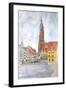 Landshut Old Town with St Martin-Markus Bleichner-Framed Art Print