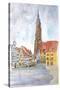 Landshut Old Town with St Martin-Markus Bleichner-Stretched Canvas