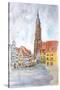 Landshut Old Town with St Martin-Markus Bleichner-Stretched Canvas