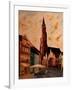 Landshut St Martin Church with Old Town-Markus Bleichner-Framed Art Print