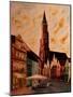 Landshut St Martin Church with Old Town-Markus Bleichner-Mounted Art Print