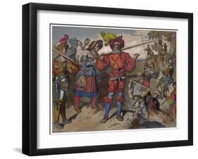 Landsknechts from the 16th Century, 19th Century-Ludwig Burger-Framed Giclee Print