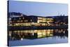 Landtag Parliament House of Baden Wurttemberg and Fernsehturm Television Tower at Night-Markus Lange-Stretched Canvas