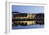 Landtag Parliament House of Baden Wurttemberg and Fernsehturm Television Tower at Night-Markus Lange-Framed Photographic Print