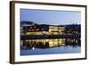 Landtag Parliament House of Baden Wurttemberg and Fernsehturm Television Tower at Night-Markus Lange-Framed Photographic Print