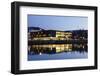 Landtag Parliament House of Baden Wurttemberg and Fernsehturm Television Tower at Night-Markus Lange-Framed Photographic Print