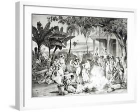 Landu Dance, Engraved by Victor Adam and Monthellier-Johann Moritz Rugendas-Framed Giclee Print