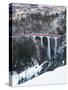 Landwasser Viaduct, Bernina Express Railway Line, UNESCO World Heritage Site-Christian Kober-Stretched Canvas