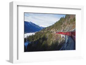 Landwasser Viaduct, Bernina Express Railway Line, UNESCO World Heritage Site-Christian Kober-Framed Photographic Print