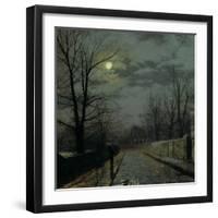 Lane in Cheshire, 1883-John Atkinson Grimshaw-Framed Giclee Print