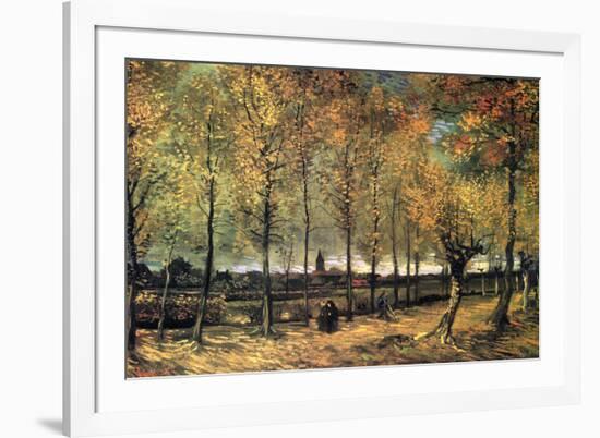 Lane with Poplars-Vincent van Gogh-Framed Art Print