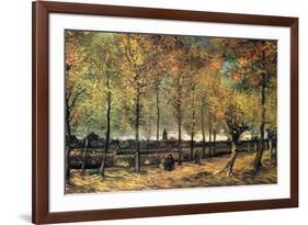 Lane with Poplars-Vincent van Gogh-Framed Art Print