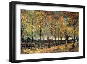 Lane with Poplars-Vincent van Gogh-Framed Art Print