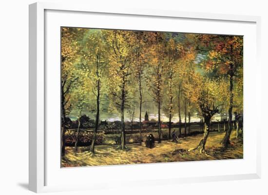 Lane with Poplars-Vincent van Gogh-Framed Art Print