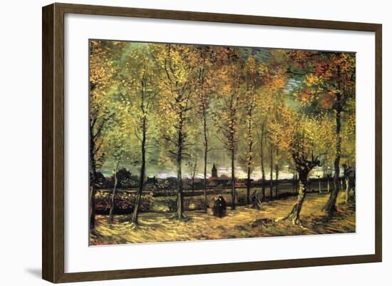 Lane with Poplars-Vincent van Gogh-Framed Art Print