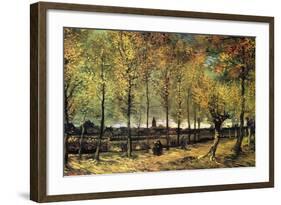 Lane with Poplars-Vincent van Gogh-Framed Art Print