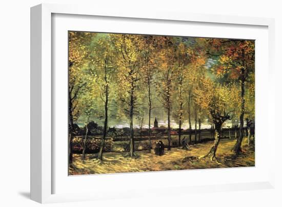 Lane with Poplars-Vincent van Gogh-Framed Art Print