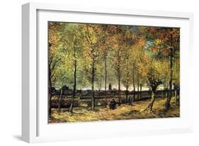 Lane with Poplars-Vincent van Gogh-Framed Art Print