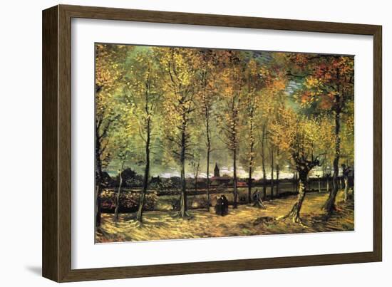 Lane with Poplars-Vincent van Gogh-Framed Premium Giclee Print