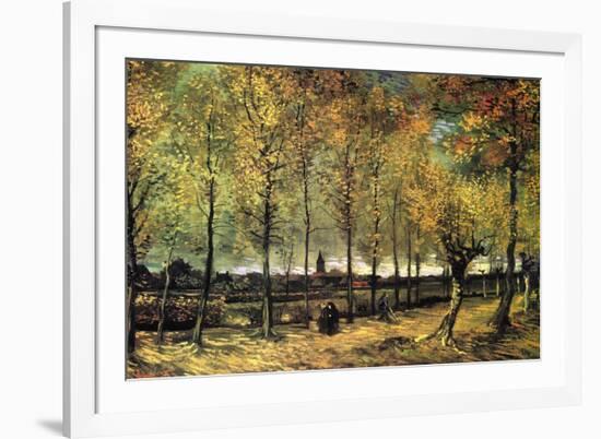 Lane with Poplars-Vincent van Gogh-Framed Art Print