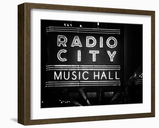 Lanes Entrance to the Radio City Music Hall by Night, Manhattan, Times Square, New York, Classic-Philippe Hugonnard-Framed Premium Photographic Print