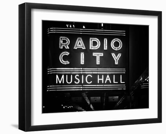 Lanes Entrance to the Radio City Music Hall by Night, Manhattan, Times Square, New York, Classic-Philippe Hugonnard-Framed Premium Photographic Print