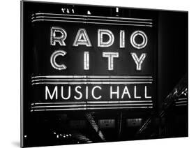 Lanes Entrance to the Radio City Music Hall by Night, Manhattan, Times Square, New York, Classic-Philippe Hugonnard-Mounted Premium Photographic Print