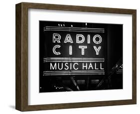 Lanes Entrance to the Radio City Music Hall by Night, Manhattan, Times Square, New York, Classic-Philippe Hugonnard-Framed Photographic Print