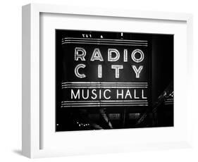 Lanes Entrance to the Radio City Music Hall by Night, Manhattan, Times Square, New York, Classic-Philippe Hugonnard-Framed Photographic Print