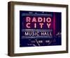 Lanes Entrance to the Radio City Music Hall by Night, Manhattan, Times Square, New York-Philippe Hugonnard-Framed Photographic Print