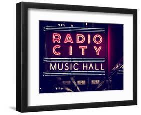 Lanes Entrance to the Radio City Music Hall by Night, Manhattan, Times Square, New York-Philippe Hugonnard-Framed Photographic Print